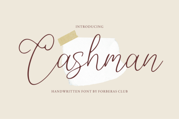 Cashman Font: Sweet Script for Craft Projects