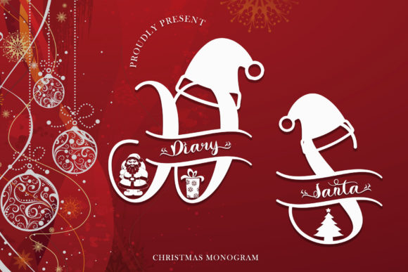 Diary Santa Monogram Font Review