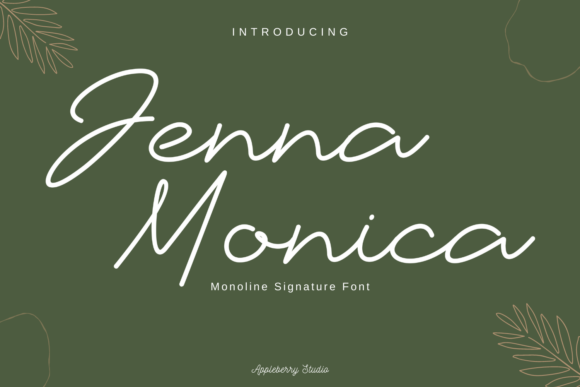 Jenna Monica Font: Elegant Script for Editorial Design
